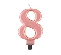 Godan Bougie Compositeur 8, Métallique Rose-Or, H 8 cm