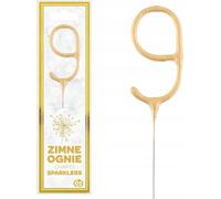 Godan | Décoration de gâteau - Chiffre 9 - Or - Sûr et Efficace - Parfait pour les anniversaires