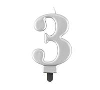 GoDan JoggBougie Cadran 3, Métallique Argent, H 8,0 cm
