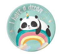 Godan Lot de 6 assiettes en papier Dream Panda 18 cm