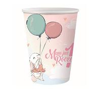 Godan Lot de 6 gobelets en carton Motif lapin 270 ml