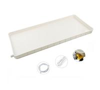 GODARM Bac d'égouttement du Climatiseur fabriqué en PVC avec Tuyau de Vidange 2M/3M/4M/5M Boucle et Fil de Fer - Bac de Récupération des Condensats (Size : 3-5P-3M)