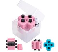 GodbTG 4-in-1 Reusable Math Roller Stamp - Reusable Educational Practice Tool with Random Number Problems for Addition, Subtraction, Multiplication and Division Learning (Pink)