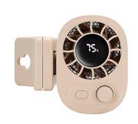 GodbTG Car Clip-on Fan with LED Display, 360° Rotatable Usb Rechargeable Personal Cooling Fan, Multifunctional Cooling Fan, Adjustable Car Fan for Car Home Office (Beige)
