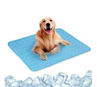 GodbTG Premium Cooling Mat for Pet, Summer Ice Silk Dog Cooling Pad & Washable Pee Pad for Indoor Or Outdoor - Bottom Waterproof and Anti Slip (Blue,XL/100 * 70cm)