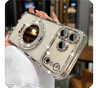 GodbTG Sparkling Diamond Women's Phone Case with Mirror & Stand for iPhone 12/13/14/15/16/17 Pro Max,17Air (13 Pro Max,#11)
