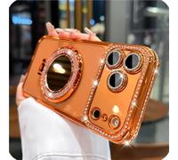 GodbTG Sparkling Diamond Women's Phone Case with Mirror & Stand for iPhone 12/13/14/15/16/17 Pro Max,17Air (17 Pro Max,#7)