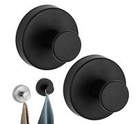 GodbTG Suction Cup Hooks for Door Wreaths, Suction Cup Wreath Hanger - Waterproof Hooks for Hanging Door Wreaths, Removable, Holds up to 15 Lbs (Black)
