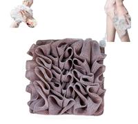 GodbTG Washcloth Loofah Combo, 2 in 1 Loofah Sponge, Wash Cloth Loofah Combo, 2 in 1 Bath Loofah Sponge, Bath Ball Towel Loofah with Drawstring (Coffee)