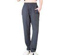 GodbTG Women's Lightweight High-Waist Athletic Trousers (Grey,S)