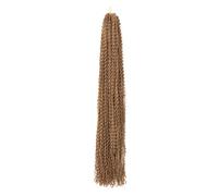 Goddess Boho Box Tresses longues au crochet, extensions de cheveux synthétiques tressés de 61 cm for femmes noires(Dark Blonde)