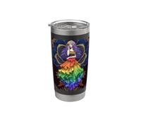 Goddess Pride Rainbow Queen Power Sovereign Love Aura Rise Gobelet isotherme en acier inoxydable double paroi