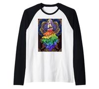 Goddess Pride Rainbow Queen Power Sovereign Love Aura Rise Manche Raglan