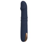 Goddess - vibromasseur rotatif à billes perlées (bleu foncé)
