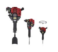 Goddlgjik 3 en 1 Pelleteuse à Essence 52CC 2 Temps Multifonction 1900 W | Pelleteuse d'arbre portable, avec hachette pointue plate, démarrage manuel, Pour jardin, ferme, maison, plantation