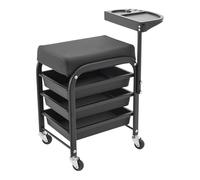 Goddlgjik 3 Tiroirs Chariot de pédicure 4 Roues universelles Portant 100KG | 38 x 32 x 65CM Chariot de beauté, Chariot mobile, Pour pédicure, manucure, Salon de beauté, le studio