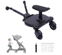 Goddlgjik Planche universelle pour poussette avec siège, jusqu'à 25 kg | Marchepied universel 360° à deux roues pour poussette pour enfants de 3 à 7 ans