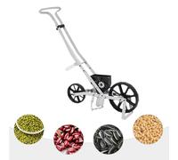 Goddlgjik Semoir de jardin - Profondeur de semis réglable | 5-40 mm, avec poignée ergonomique, pour laitue, betteraves, graines telles que le maïs, les épinards, les carottes