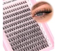 Goddvenus Lot de 192 extensions de cils individuels en salon naturel à faire soi-même pour 5 à 7 jours, 9 à 16 mm, courbure D, russe