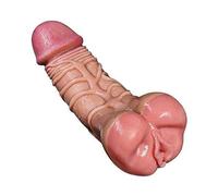 Gode 2en1 et Masturbateur Chatte Vagin Gode réaliste de 22cm Silicone Extrêmement Doux Gode anal/pénis Chatte de Poche Gays Jouet Sexuel Portable pour Hommes Femmes Couple Lesbiennes Gays