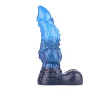 Gode À Nœud De Cheval Monstre Extraterrestre De 6.73in, Énorme Gode Fantaisie Épais Avec Gros Nœud,pénis De Chien En Silicone,jouets Anaux De Loup Bleu Avec Jouets Sexuels À Des Ventouses Puissants