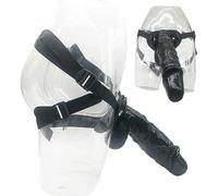 Gode anal extra épais de 7 cm, gode ceinture réglable en silicone, spécial pour BDSM, jeu de sexe érotique, appareil de masturbation avec gode anal vaginal, adapté aux couples, lesbiennes(Schwarz)