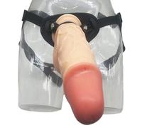 Gode anal extra épais de 7 cm, gode ceinture réglable en silicone, spécial pour BDSM, jeu de sexe érotique, appareil de masturbation avec gode anal vaginal, adapté aux couples, lesbiennes(Flesh)