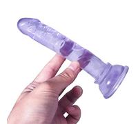 Gode Anal Gode Réaliste Gode en Silicone Souple avec Ventouse Puissante Petit et Beau Plug Anal Une Variété de Couleurs pour Votre Choix Sex Toys(Blue)