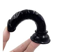 Gode Anal Gode Réaliste Mini Gode Matériau en Silicone Souple avec Ventouse Puissante Petit et Beau Plug Anal Une Variété de Couleurs pour Votre Choix Jouets Sexuels(Schwarz)