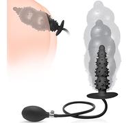 Gode Anal Gonflable Avec Pompe,Buttplug Anal Dildo Particle Plug(40 * 12cm),5 Billes Anales Gode Géant Réglable Pour l'expansion Du Vagin De l'anus,BDSM Jouets Sexuels Pour Femmes Hommes Couples