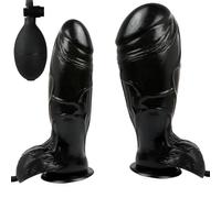 Gode Anal Gonflable Fantaisie Avec Stimulation De La Prostate Plug Anal En Silicone Épais Pour Le Sexe Anal Avec Veines Réalistes, Sextoy Pour Hommes, Femmes Et Couples Comme Dilatateur Anal