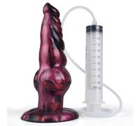 Gode anal multi-sensations insérable de 8 pouces avec nœud,gode noué NNSX fetish fantasy squirting,fonction d'éjaculation jouet sexuel fandom en silicone (bordeaux)