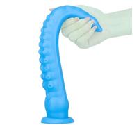 Gode anal tentacule de poulpe doux bleu plug anal extra long avec ventouse gode animal en silicone stimulation de la prostate masturbation pénis jouet sexuel anal pour femmes hommes(31x4.3cm-S)