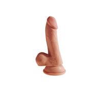 Gode avec Testicules 16,5 cm Triple Density King Cock Plus 3D