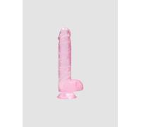 Gode avec Testicules Crystal Clear 15,2 cm