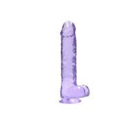 Gode avec Testicules Crystal Clear 22,9 cm