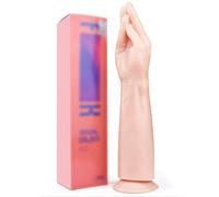 Gode branlette XXL fantaisie FAAK,Gode de masturbation au doigt réaliste insérable de 13 '' pour une sensualité plus profonde,sex toys érotiques fétiches pour orgasme vaginal et anal (beige)