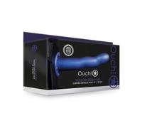 Gode Ceinture Creux Bleu Effet Métallique - 20 cm
