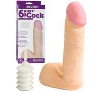 Dildo Vac-U-Lock UltraSkyn 17,8 cm - Couleur : Beige