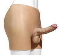 Gode ceinture en silicone avec gode solide réaliste, pantalon pénien réaliste, gode ceinture, jouets sexuels portables pour adultes, jouet sexuel érotique SM pour femmes