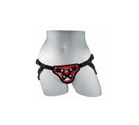 Gode ceinture rouge Réglable, gode interchangeable