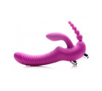 Xr brets xr regal rider vibrant silicone strapless strap on triple g di