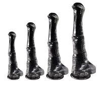 Gode Cheval Animal Réaliste avec Ventouse Godes Anal Doux Animal Cheval Pénis Monstre Gode avec Testicules Plug Anal Plug Anal Stimulateur de Point G Sex Toy(S)