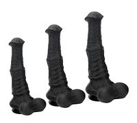 Gode Cheval Animal Réaliste Extra Large Pénis de Cheval Animal Gode Anal Doux Plug Anal de Luxe avec Ventouse Massage Vaginal Point G Dilatateur d'Anus Sex Toy(B)