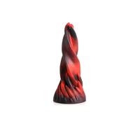 Creature Cocks Baiser Infernal - dildo en silicone torsadé - 19cm (rouge)