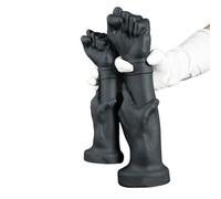 Gode de poing de bras noir gode anal plug anal S/L avec ventouse poing anal massage de la prostate stimulation plug anal fisting gode sex toy pour hommes et femmes(L)