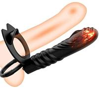 Gode Double Penetrateur Couple pe?nis Vibrant pour Homme C*ôckrîng ânnêaux rétardáteur pour hômme C*Óck rîng Fémmé retárdant Siliconè