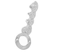 Gode en verre géant en forme de spirale de 19 cm, plug anal en cristal avec anneau de retrait, stimulateur du point G, masseur de prostate, masturbation, jouets pour adultes