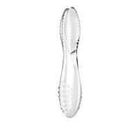Gode en verre Satisfyer Dazzling Crystal 2 | Sextoy en verre de 20 cm avec rainures et picots | Gode point G | Gode thermo-régulateur | Verre borosilicate | Transparent et glissant