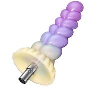 Gode fantaisie en silicone de 20,5 cm en forme de corne spiralée avec connecteur 3XLR, accessoires pour machine sexuelle à mouvements de va-et-vient